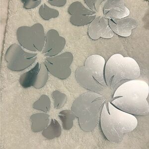 Mirror Floral Wall Decor Set